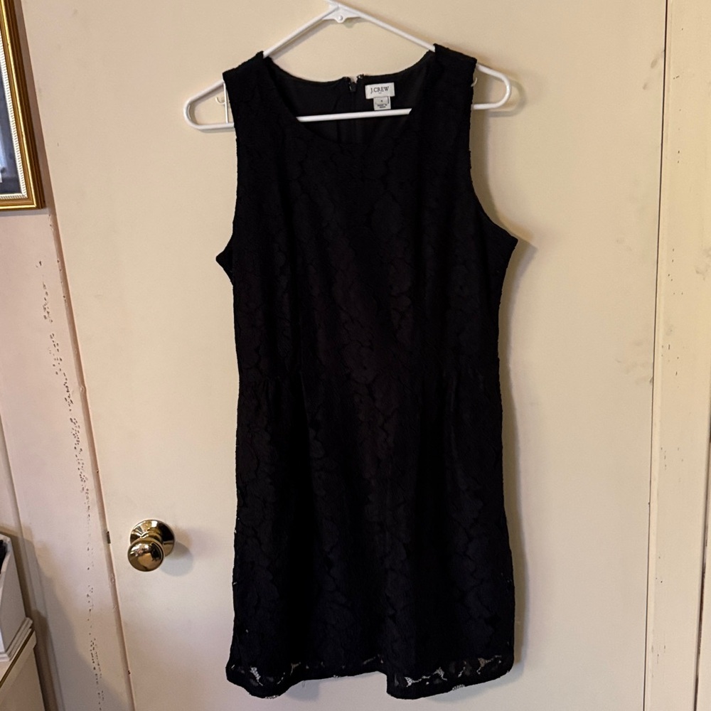 JCrew Lace Black Sleeveless Mini Dress